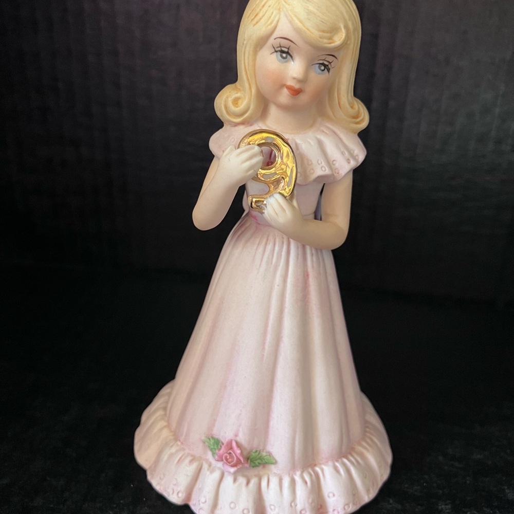 Enesco Growing Up Birthday Pink Figurine -#9